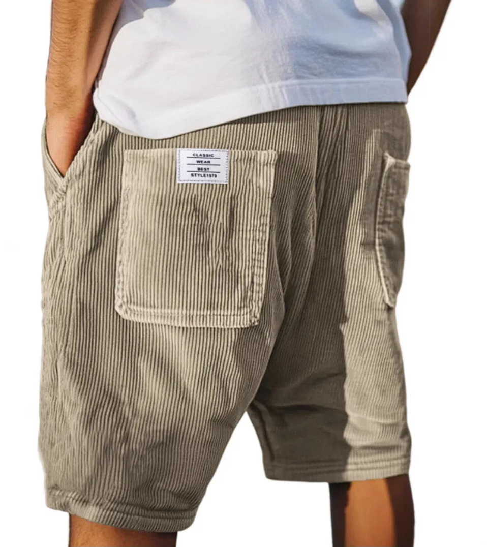 shorts in velluto a coste morbido