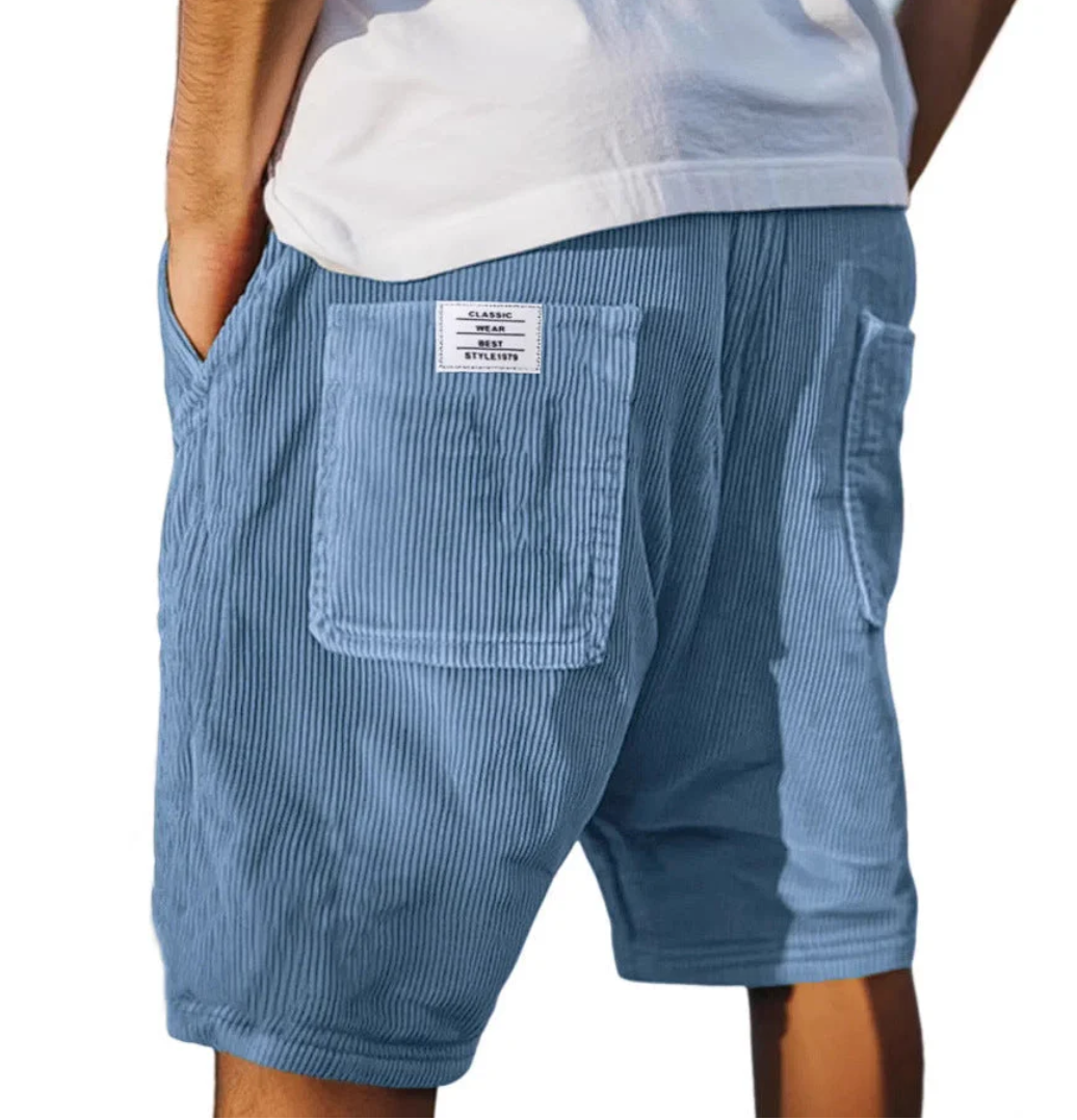 shorts in velluto a coste morbido