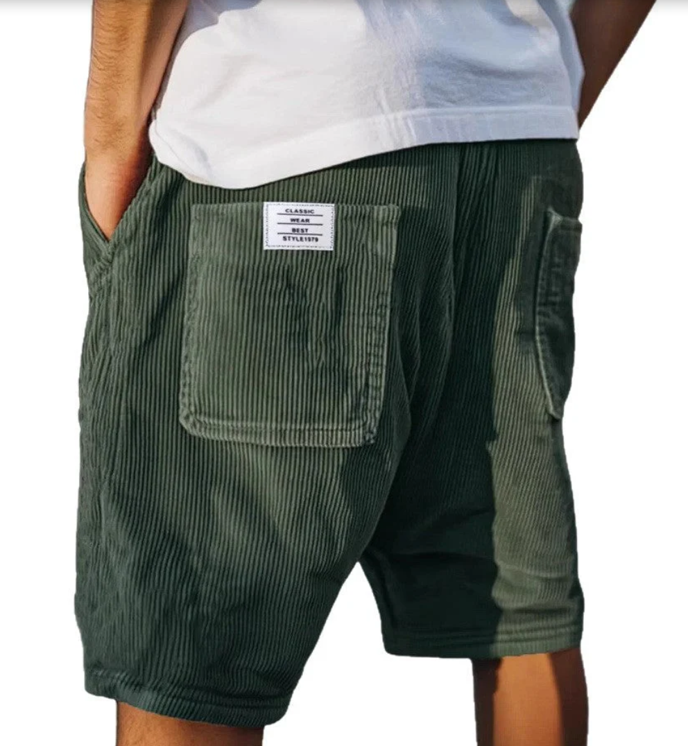 shorts in velluto a coste morbido