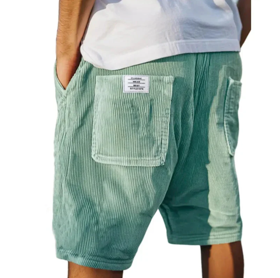 shorts in velluto a coste morbido