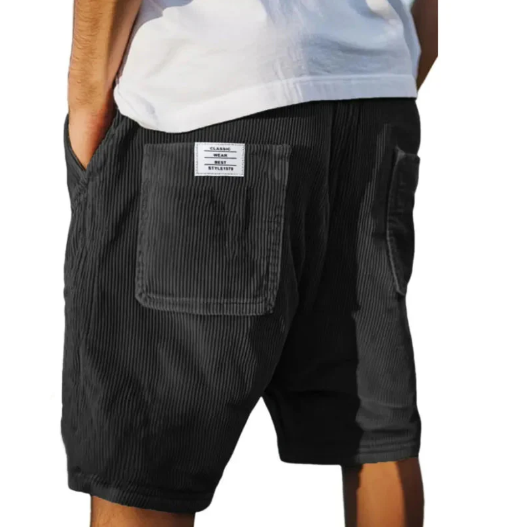 shorts in velluto a coste morbido