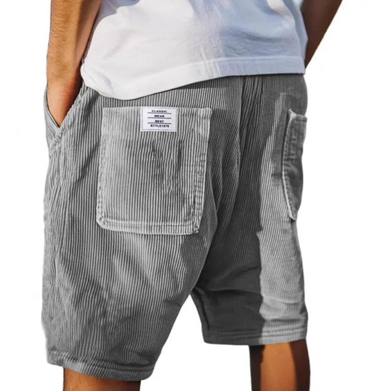 shorts in velluto a coste morbido